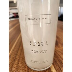 Charlie Tate London~ Coconut Almond Luxury Hand Wash / Body Wash Glass Dispenser